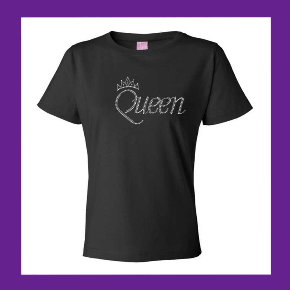 5⭐ Queen Rhinestone Dressy Tee
